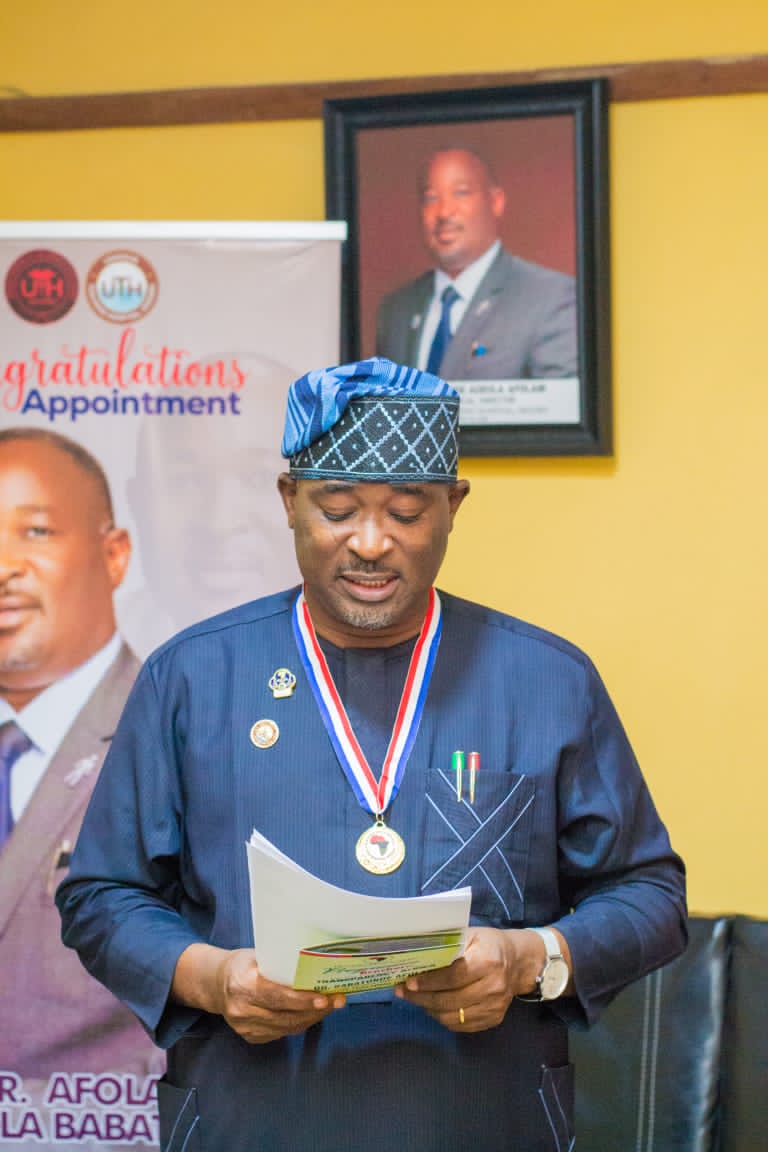 UNIOSUN CMD, Dr Babatunde Adeola Afolabi, Honoured with Transparency Africa Award